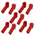 thumbnail image 1 of Unique Bargains 10Pcs Angle Type PVC Battery Terminal Insulating Protector Covers Red 14mmx10mm, 1 of 1