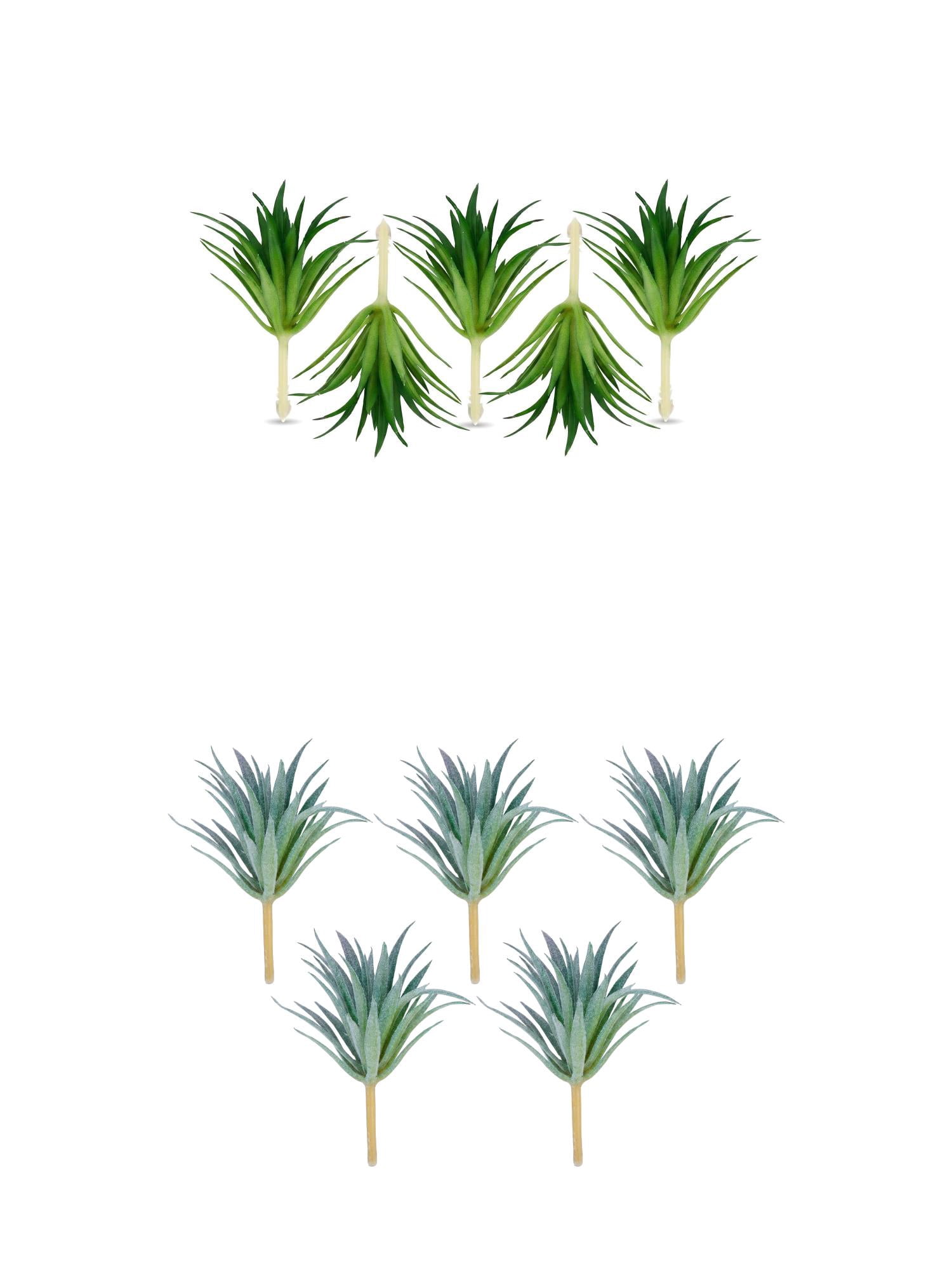 Unique Bargains 10Pcs Artificial Plants 2.8" Sword Grass Green Sword Grass Gray-Green