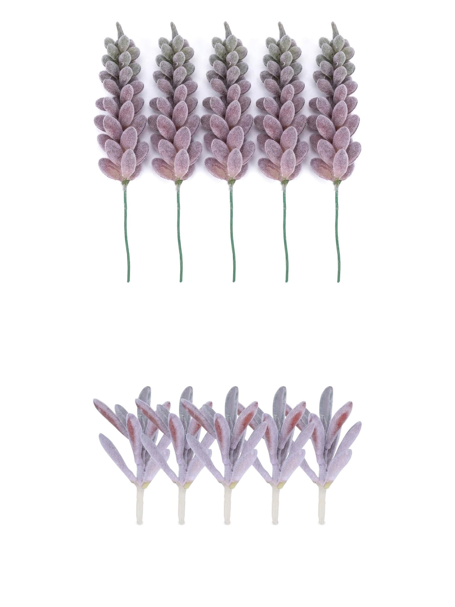 Unique Bargains 10Pcs Artificial Succulents 3.5" Peperomia Purple Wheat Ears Green Purple