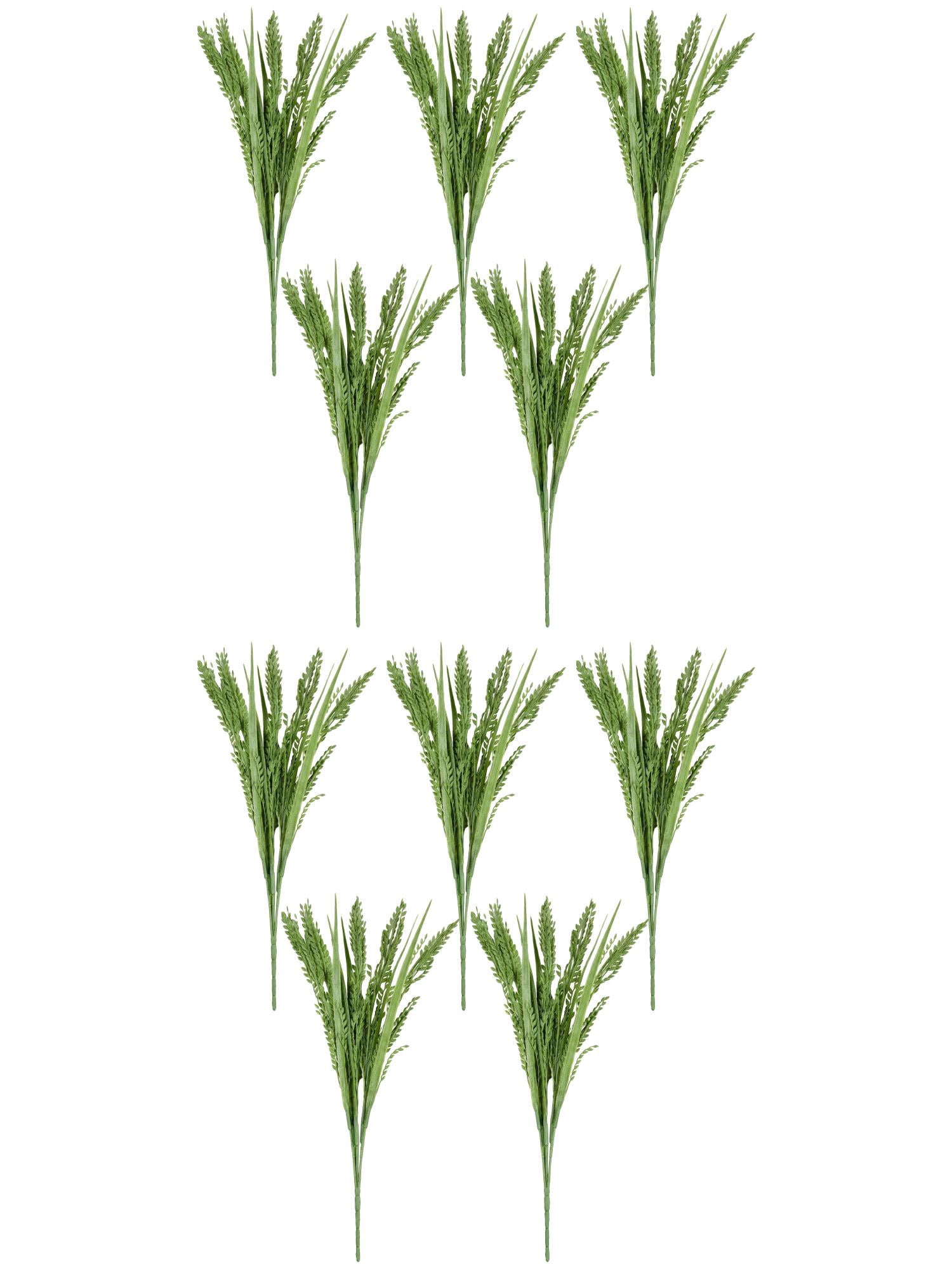 Unique Bargains 10Pcs Artificial Wheat Stems 15.7" Green