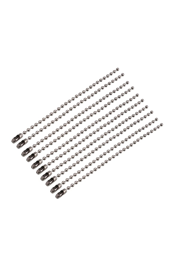 10Pcs Metal Bead Clasp Ball Connector Chain Keychain 2.4mm Dia 10cm Length