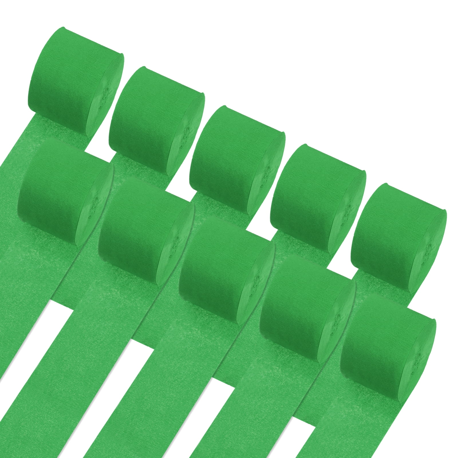 Unique Bargains 10Pcs Crepe Paper Streamers for Party Green 1.8in x 82ft