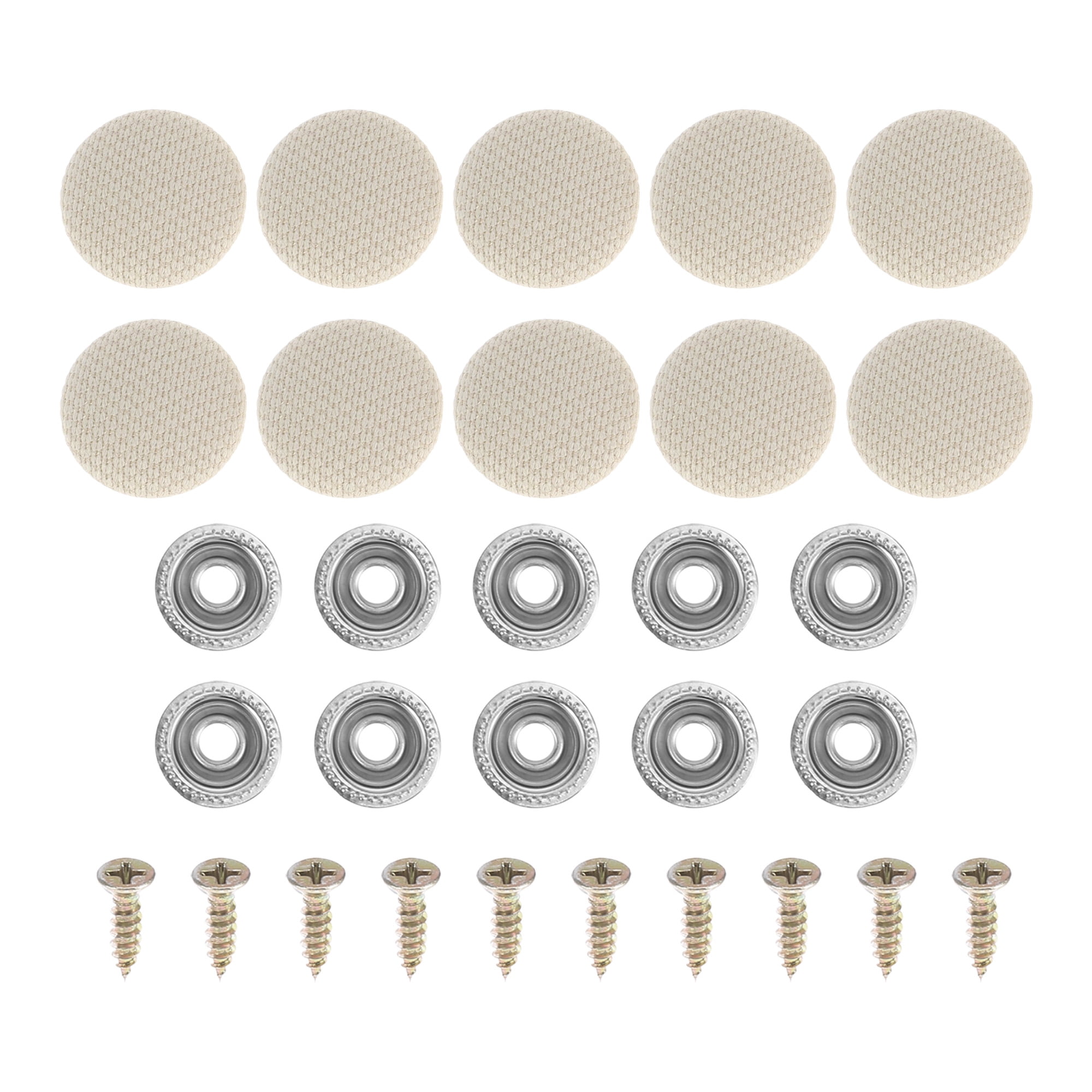 Unique Bargains 10Pcs Headliner Button Buckle Repair Clip for Car Roof Gingham Beige