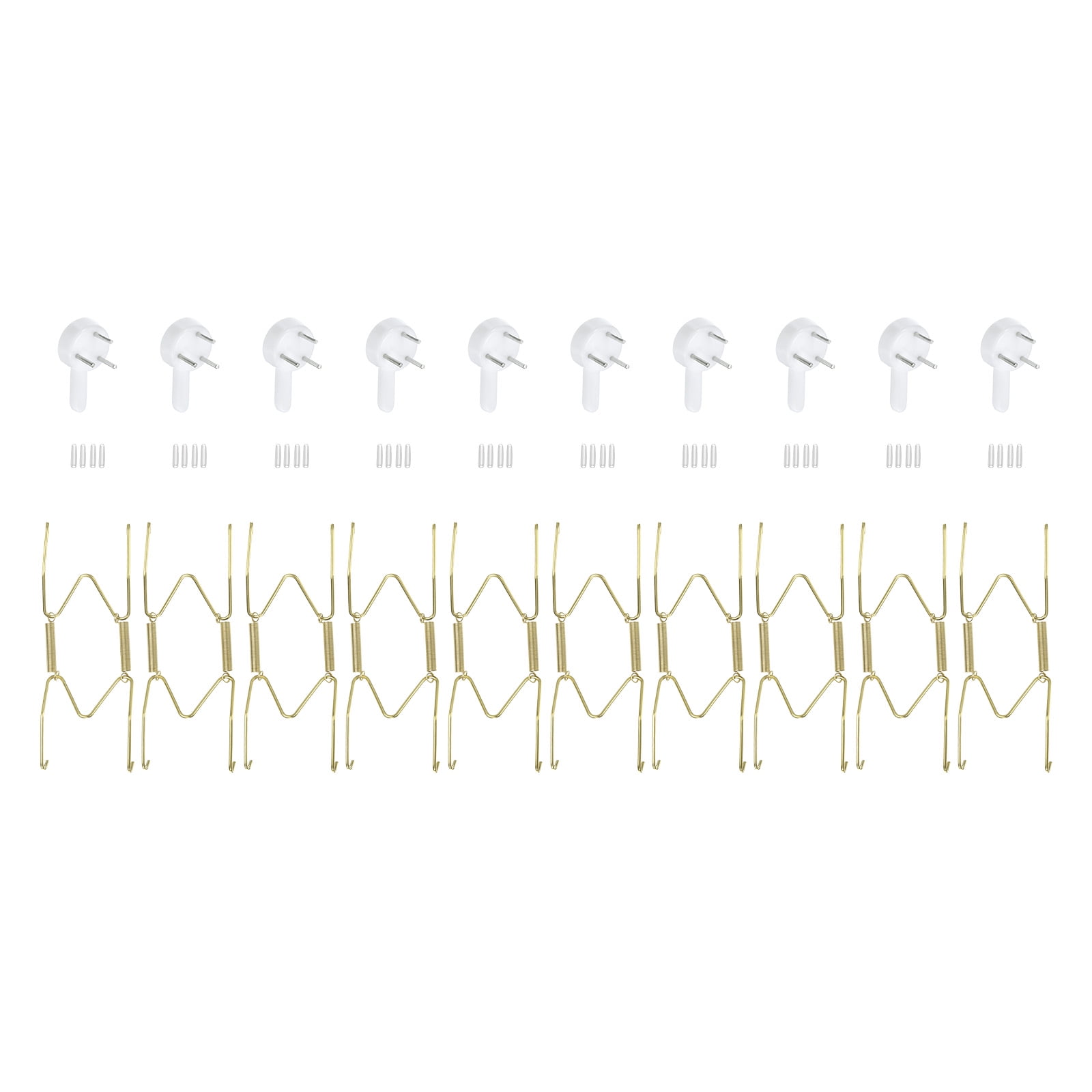 Unique Bargains 10Pcs Invisible Wall Plate Hangers for Plates and Artwork Display Gold