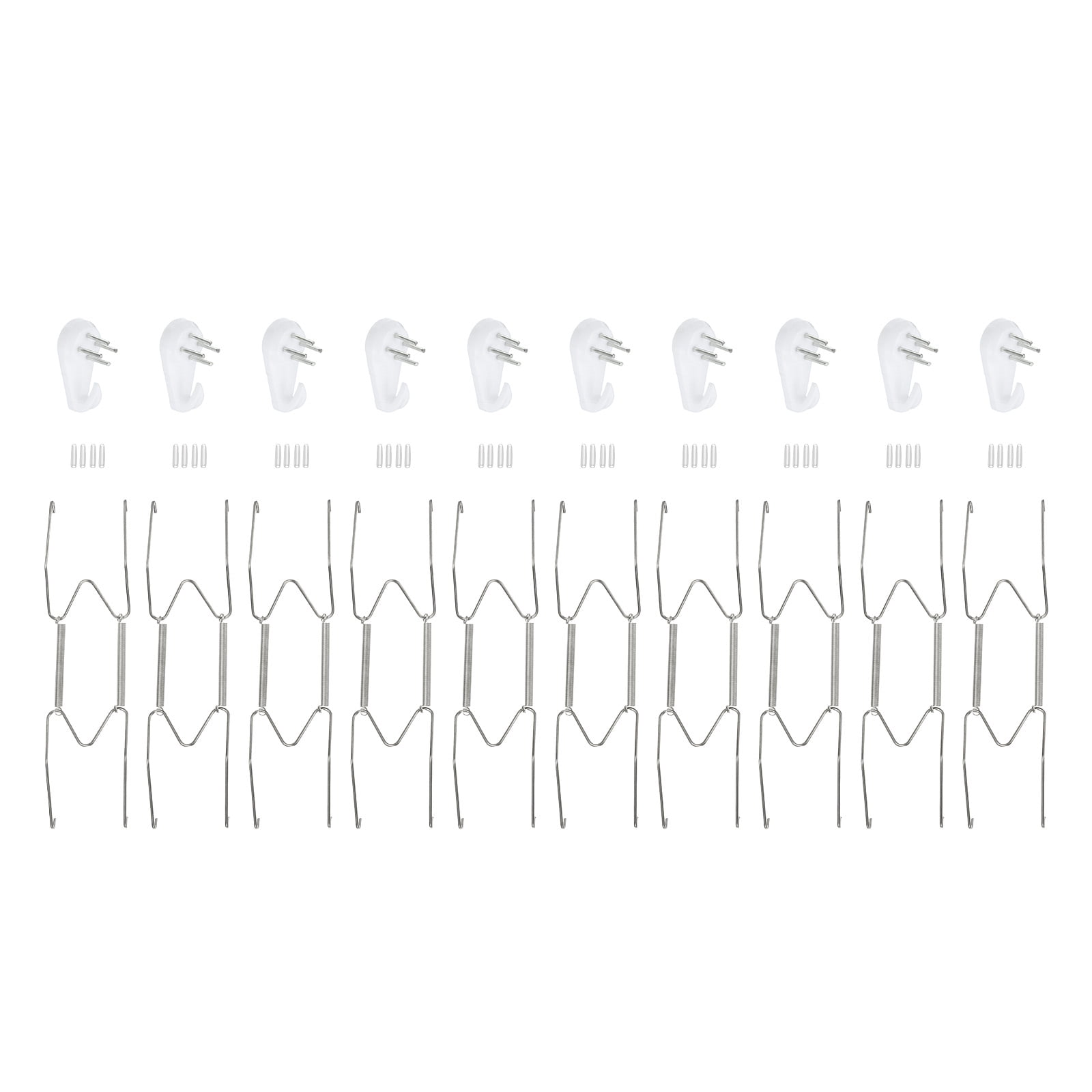 Unique Bargains 10Pcs Invisible Wall Plate Hangers for Plates and Artwork Display Silver