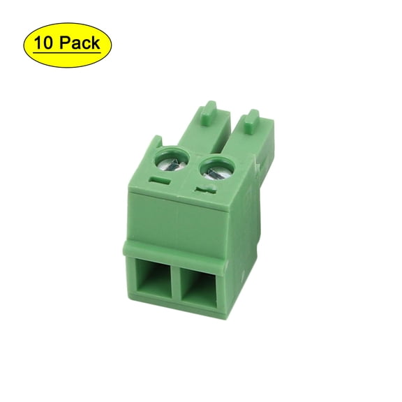 Unique Bargains 10Pcs LC1 AC300V 8A 3.81mm Pitch 2P PCB Mount Terminal Block Wire Connector