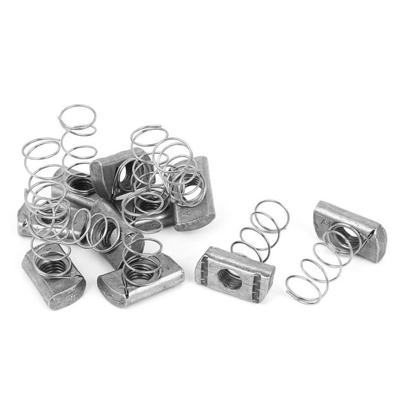 Unique Bargains 10Pcs M12 304 Stainless Steel Strut Spring Channel Nuts for Unistrut Channels