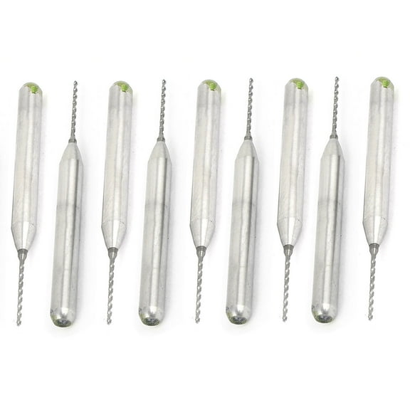 Unique Bargains 10Pcs Milling 0.6mm Dia Tip 10mm Long Flute PCB Print Circuit Board Drill Bits
