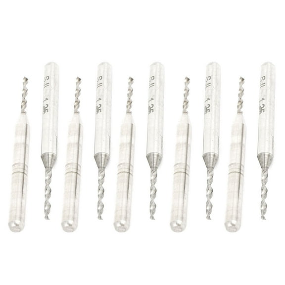 Unique Bargains 10Pcs Milling 1.25mm Dia Tip 11mm Long Flute PCB Print Circuit Board Drill Bits