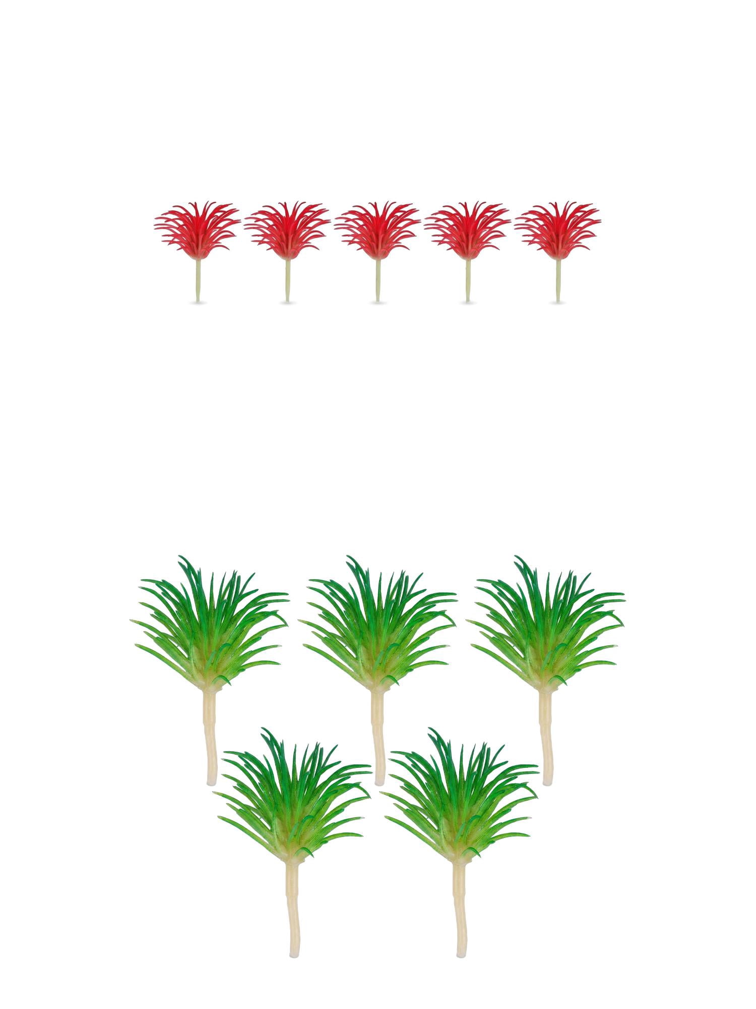 Unique Bargains 10Pcs Mini Artificial Air Plants 2.8" Pink Green