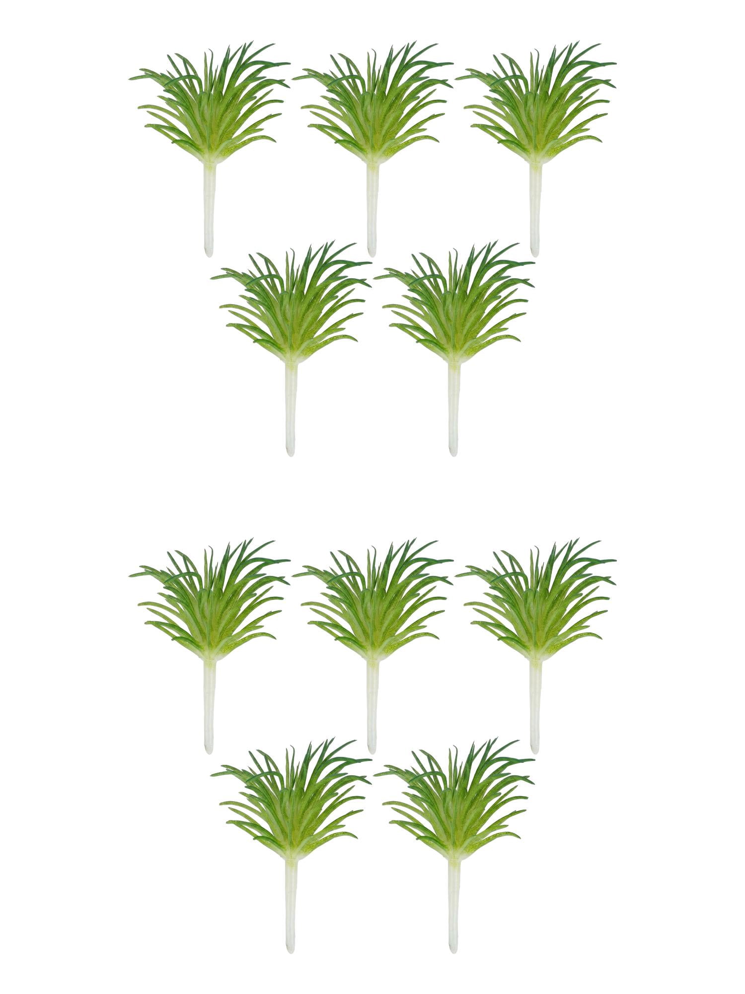Unique Bargains 10Pcs Mini Artificial Air Plants 2.8" Yellow-Green