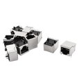 thumbnail image 1 of Unique Bargains 10Pcs PCB Mount RJ45 8P8C Modular Jacks Network Connector Silver Tone, 1 of 1