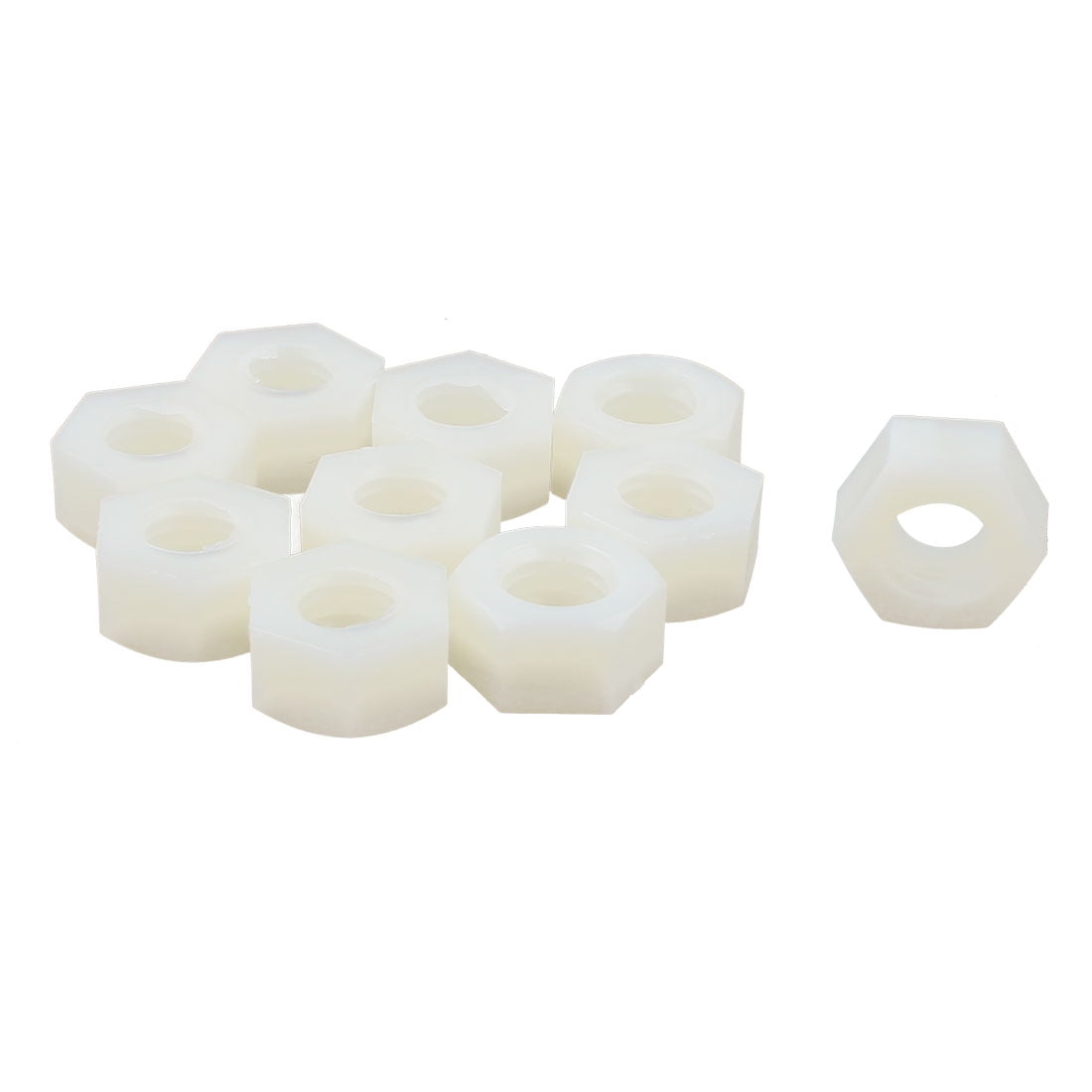 Unique Bargains 10Pcs Pack Of Metric M10 Insert Lock Nylon Full Hex ...