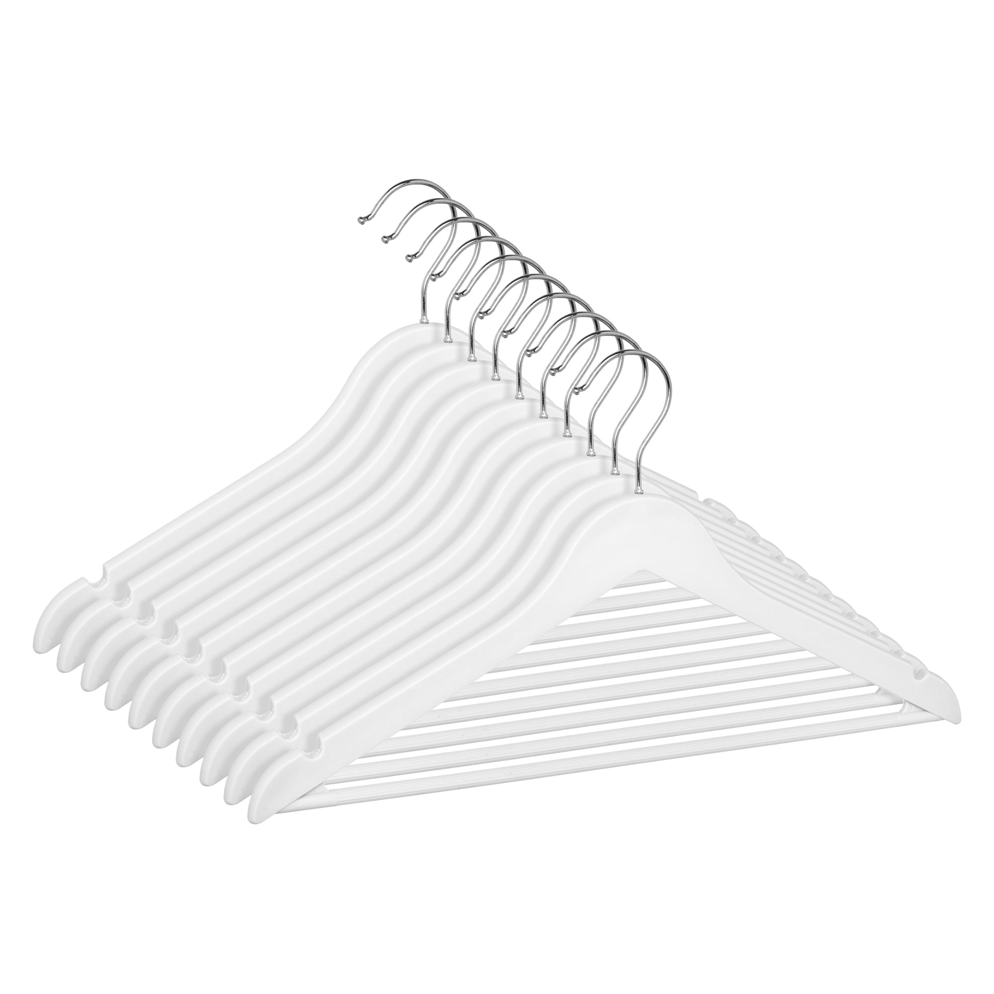 Unique Bargains 10Pcs Plastic Durable Space Saving Nonslip Hangers Gray