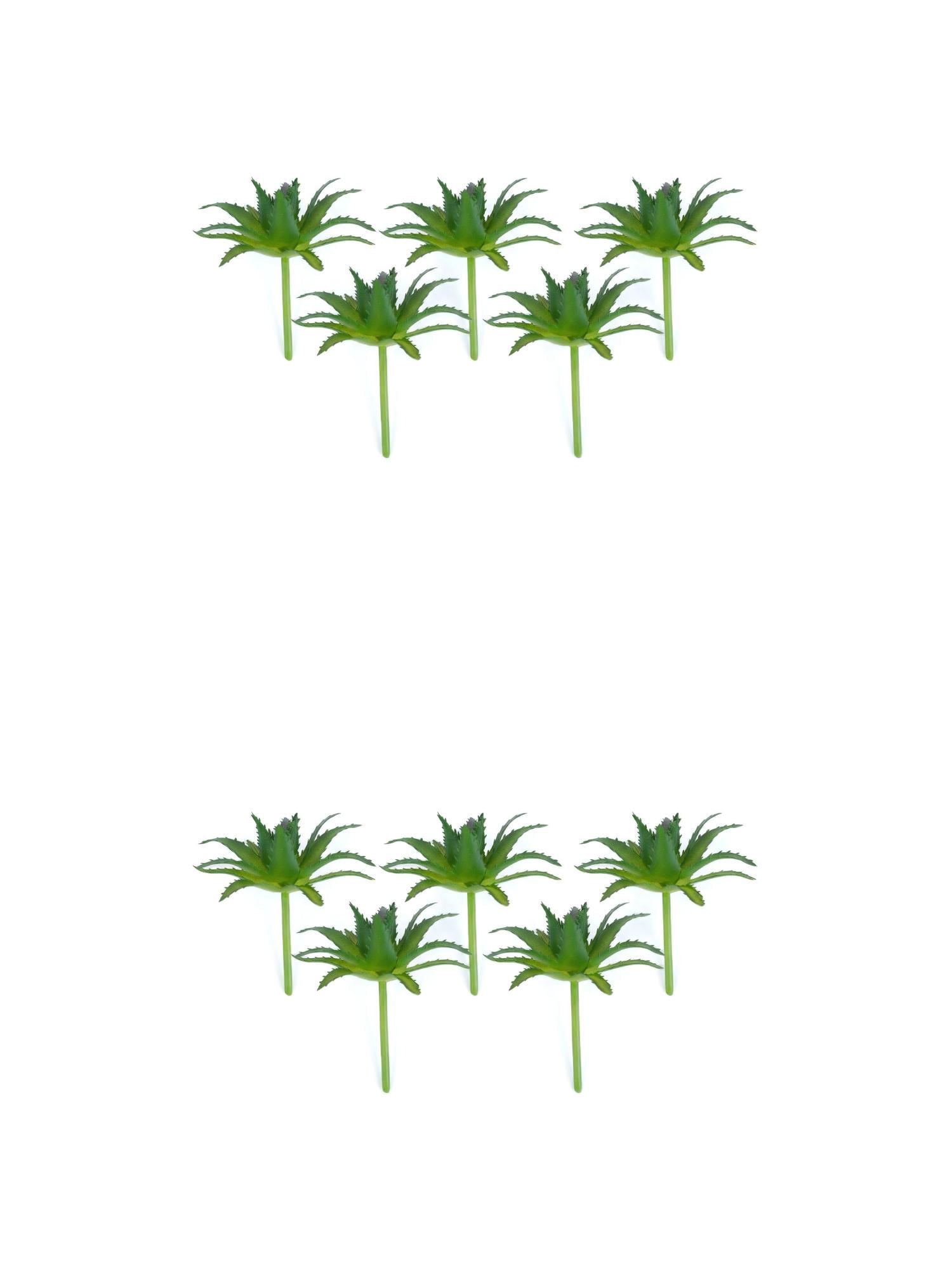 Unique Bargains 10Pcs Realistic Artificial Plants 2.8" Aloe Plant Green