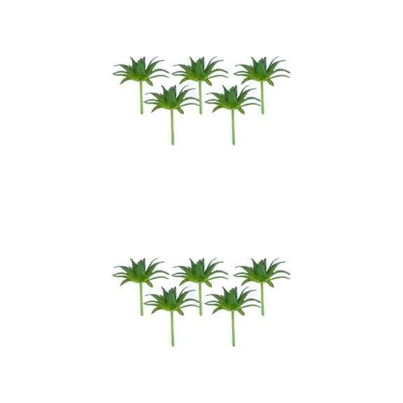 Unique Bargains 10Pcs Realistic Artificial Plants 2.8" Aloe Plant Green