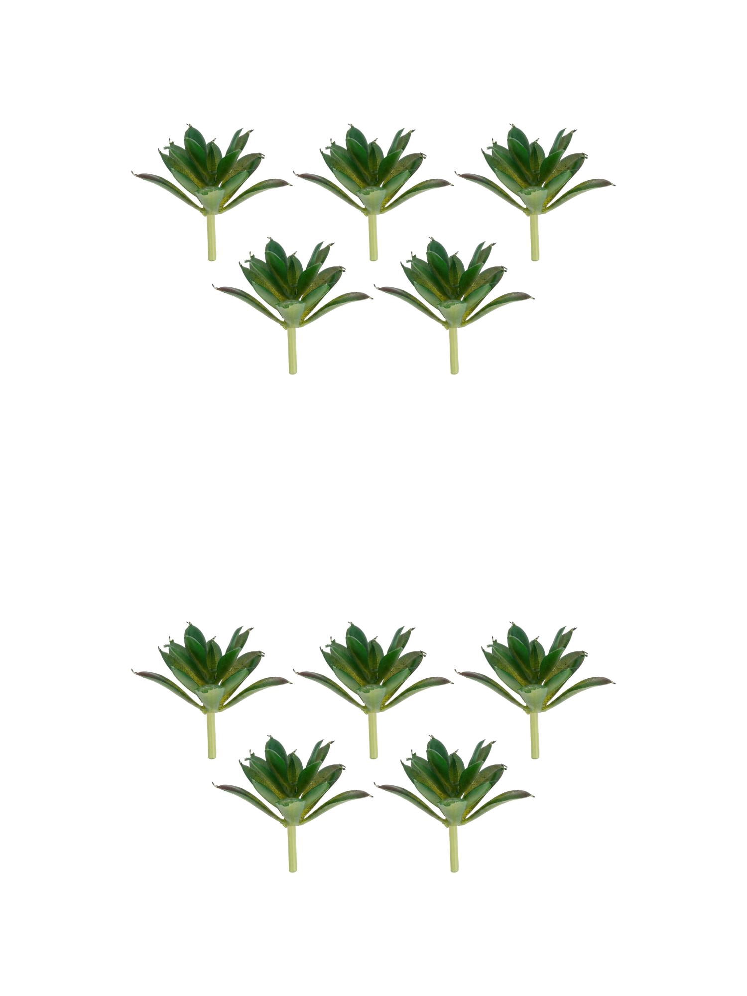 Unique Bargains 10Pcs Realistic Artificial Plants 2.8" Green