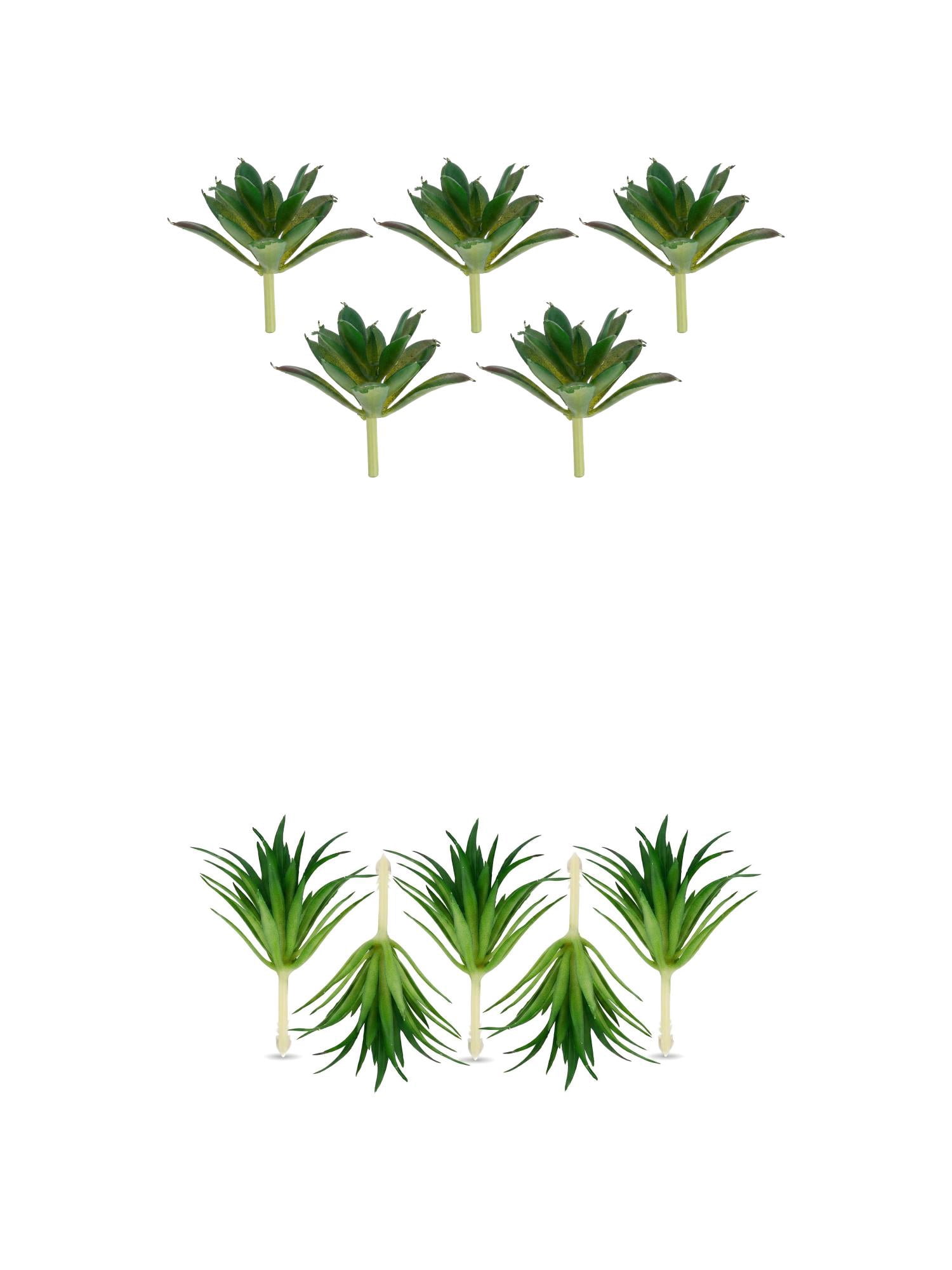 Unique Bargains 10Pcs Realistic Artificial Plants 2.8" Sword Grass Green Green