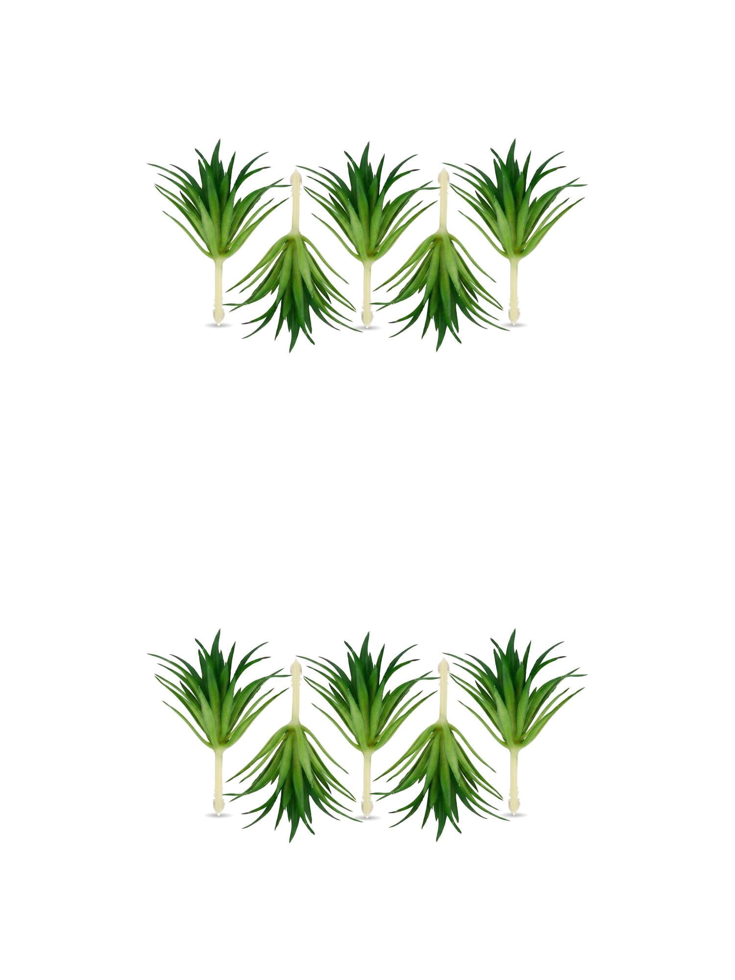 Unique Bargains 10Pcs Realistic Artificial Plants 2.8" Sword Grass Green