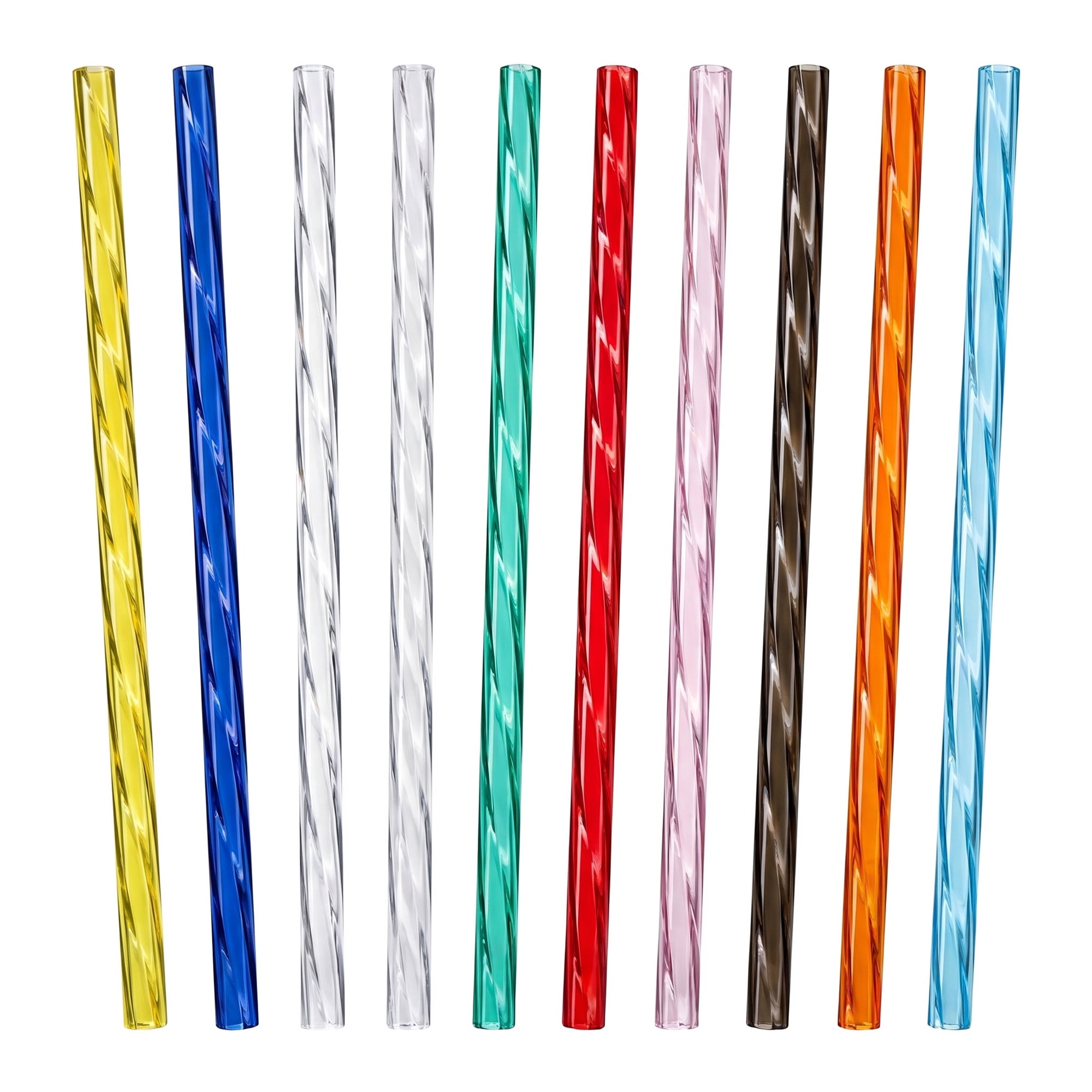 Unique Bargains 10Pcs Reusable Plastic Straws for 40 oz Tumbler Color B