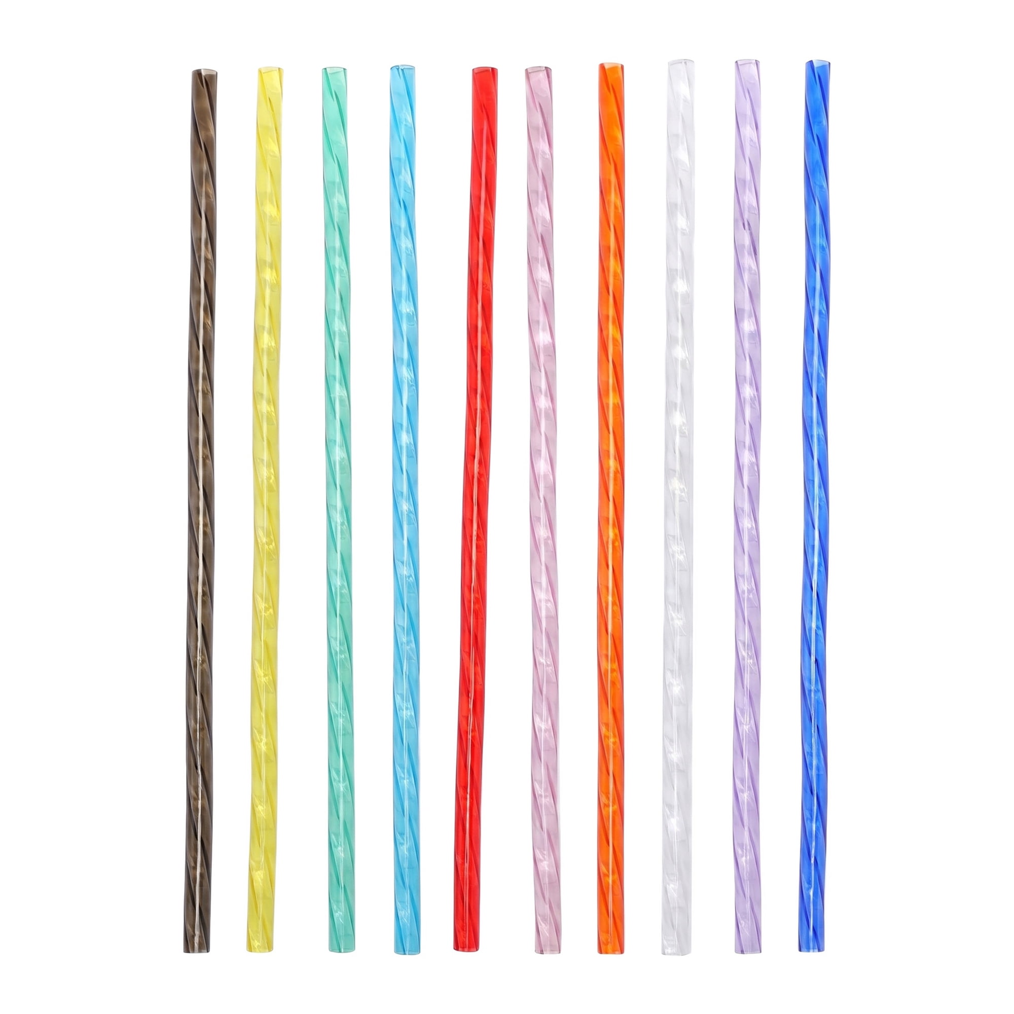 Unique Bargains 10Pcs Reusable Plastic Straws for 40 oz Tumbler Color E