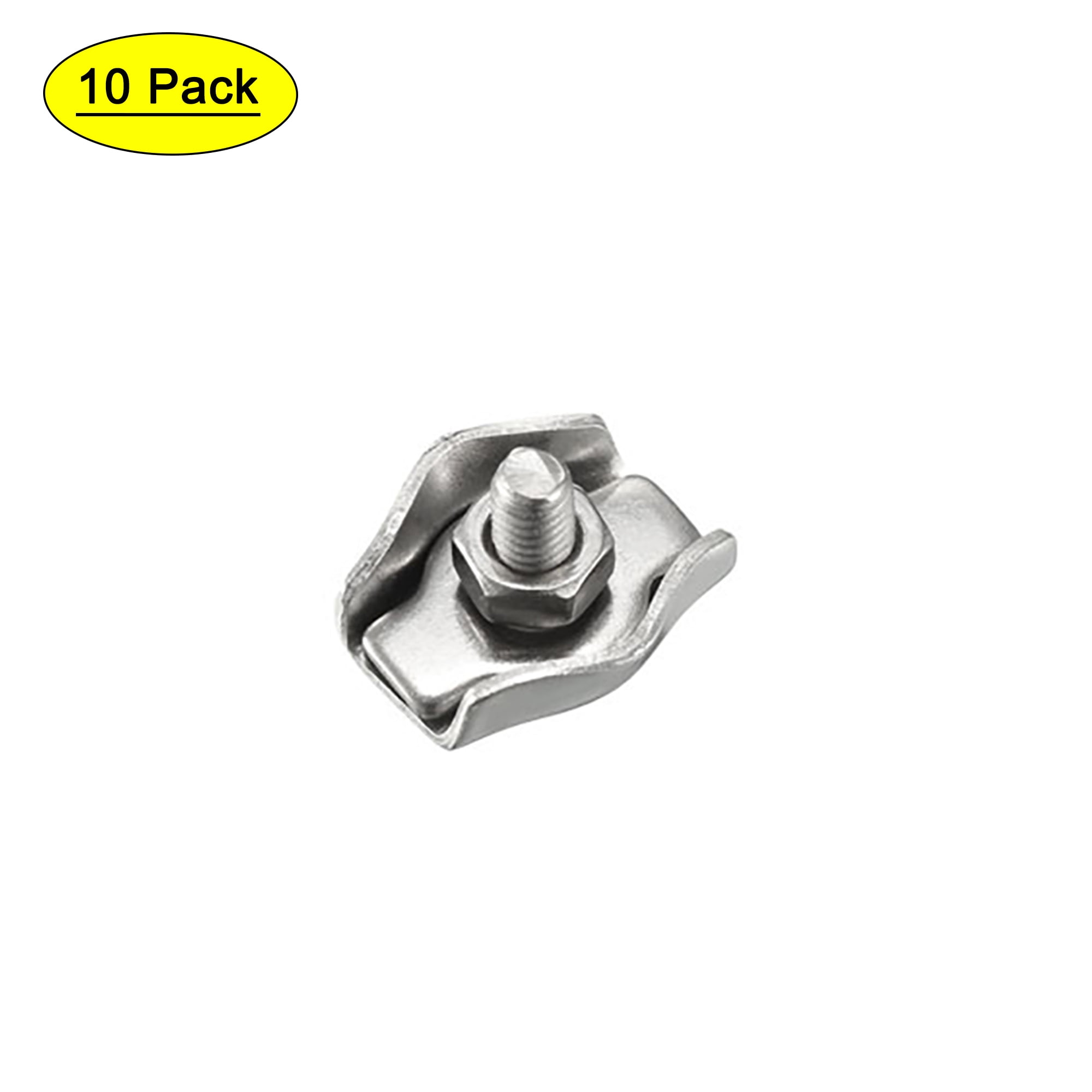 Unique Bargains 10Pcs, Stainless Steel Single Wire Rope Clip Cable ...