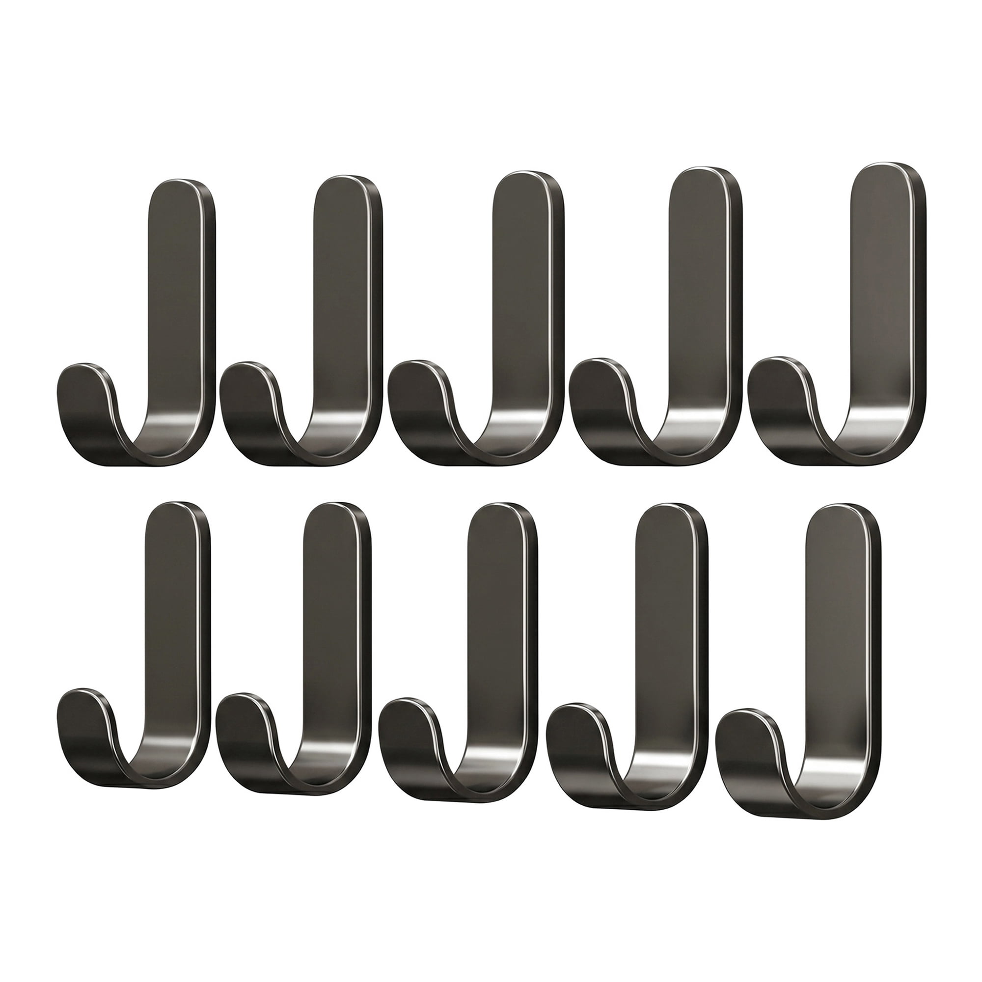 Unique Bargains 10Pcs Utility Hooks Metal Durable Wall Hooks Gray 2.6"
