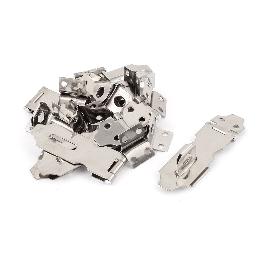 JANYUN 30 Pieces Silver Metal Pin Backs Locking Pin Keepers Locking Clasp 