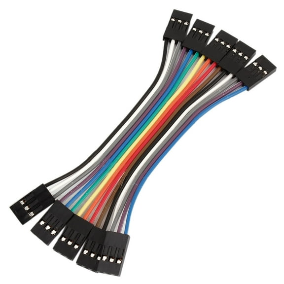 Unique Bargains 10cm 2.54mm 3 Pin Female to Female F/F Jumper Wire Cable Connector 5pcs