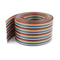 thumbnail image 1 of Unique Bargains 10ft 40 Way 40-Pin Rainbow Color Flat Ribbon Cable IDC Wire 1.27mm Pitch, 1 of 2