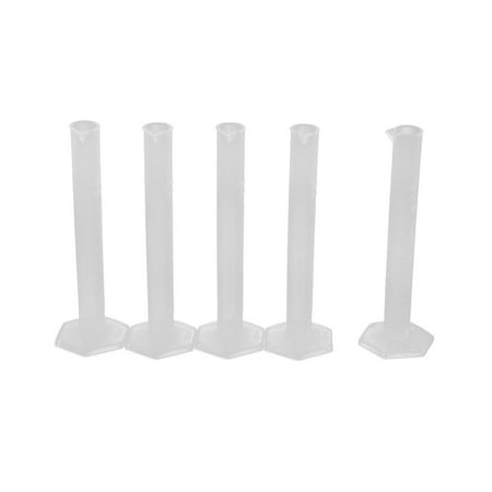 Unique Bargains 10mL School Laboratory Liquid Volume Measuring Graduated Cylinder Clear 5pcs