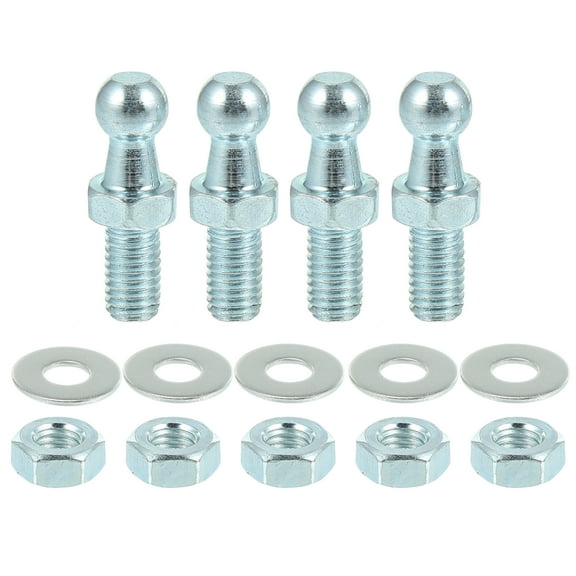 Unique Bargains 10mm Car Strut Ball 5/16-18 Thread 3/5" Long Shank  for Gas Lift Support Strut Fittings Metal Set of 4