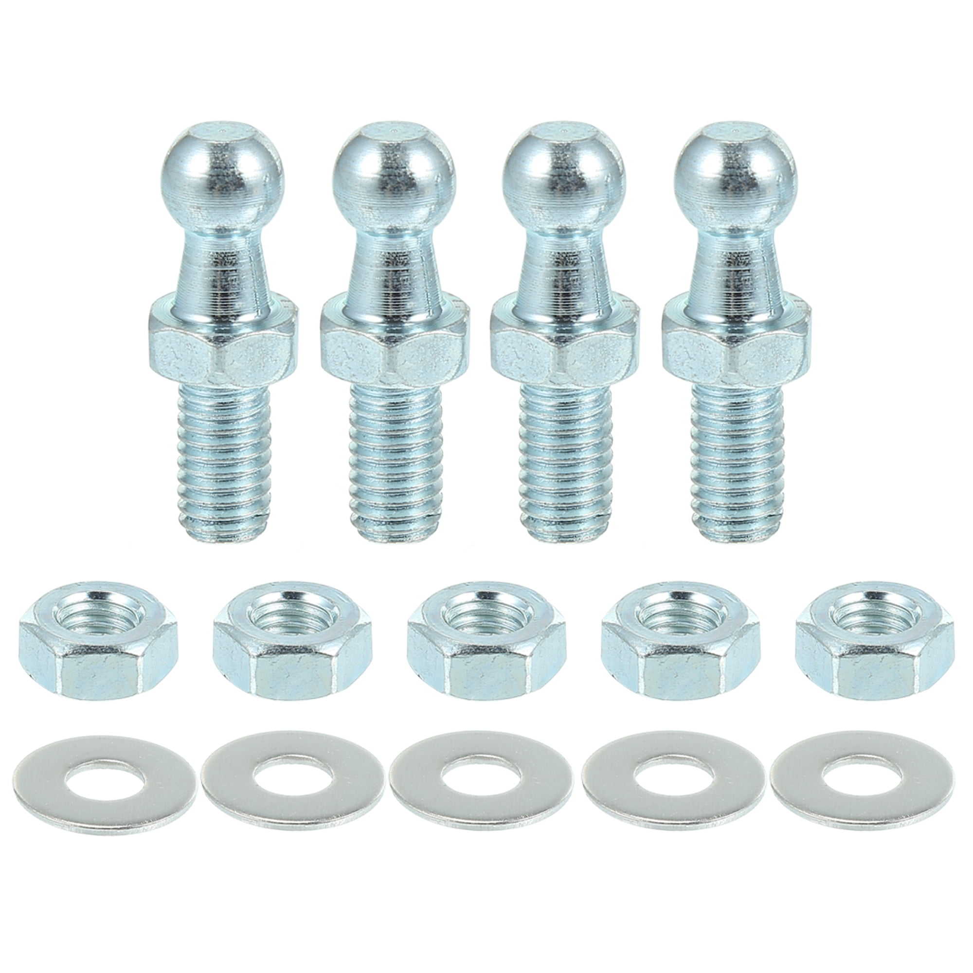 Unique Bargains 10mm Car Strut Ball M8 x 1.25 Thread with Lock Nuts and Washers