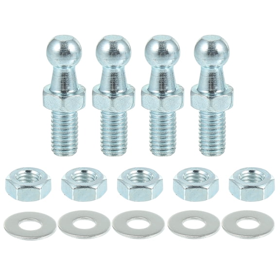 Unique Bargains 10mm Car Strut Ball M8 x 1.25 Thread with Lock Nuts and Washers