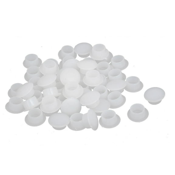 Unique Bargains 10mm Dia Plastic Round Flush Mounted Tube Insert Hole Plugs White 50pcs