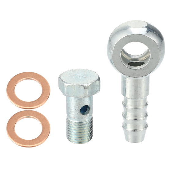 Unique Bargains 10mm ID 10mm OD Universal Banjo Fitting Fuel Line Adapter Connector for Motorcycle Car 1 Set