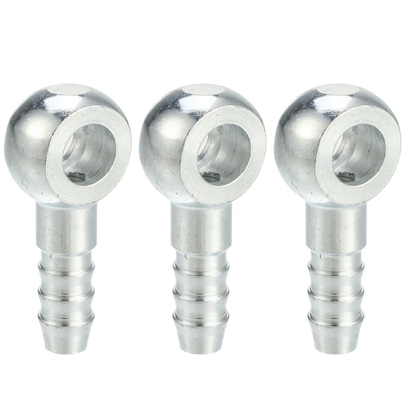 Unique Bargains 10mm ID 10mm OD Universal Banjo Fitting Fuel Line Adapter Connector for Motorcycle Car Silver Tone 3 Pcs