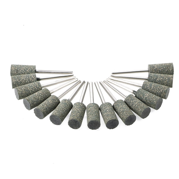 Unique Bargains 10mm Rubber Mounted Points Cylinder Polishing Buffing Wheels with 1/8-inch Shank for Rotary Tools 15pcs