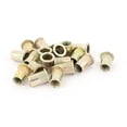 thumbnail image 1 of Unique Bargains 10mm Thread Dia 21mm Long Metal Rivet Nut Insert Gold Tone 20Pcs, 1 of 1
