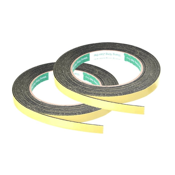 Unique Bargains 10mm Wide 1mm Thick 5m Long Weather Strip Foam Tape Seal 2 Count