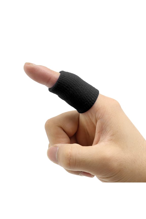 10pcs Black Cotton Stretch Sport Anti- Protector Finger Sleeve Support