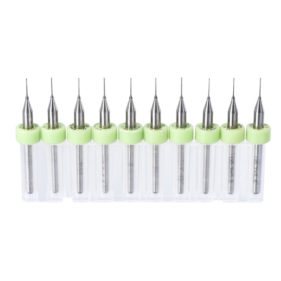 Unique Bargains 10pcs 0.3mm Carbide CNC Engraving Circuit Board Micro PCB Drill Bits