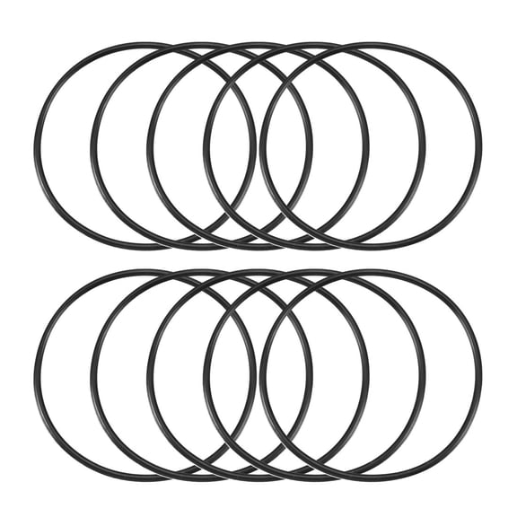 Unique Bargains 10pcs 107mmx100mmx3.5mm Industrial Flexible Rubber O Ring Sealing Grommet Black