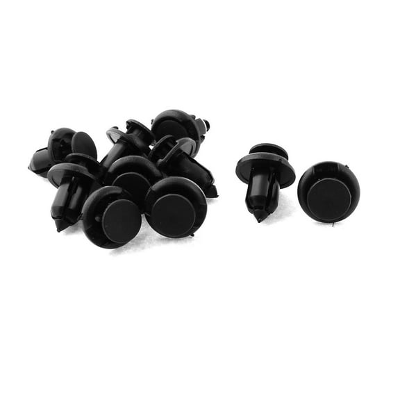 Unique Bargains 10pcs 10mm Dia Hole 20mm Head Plastic Rivets Fastener Fender Bumper Push Clips