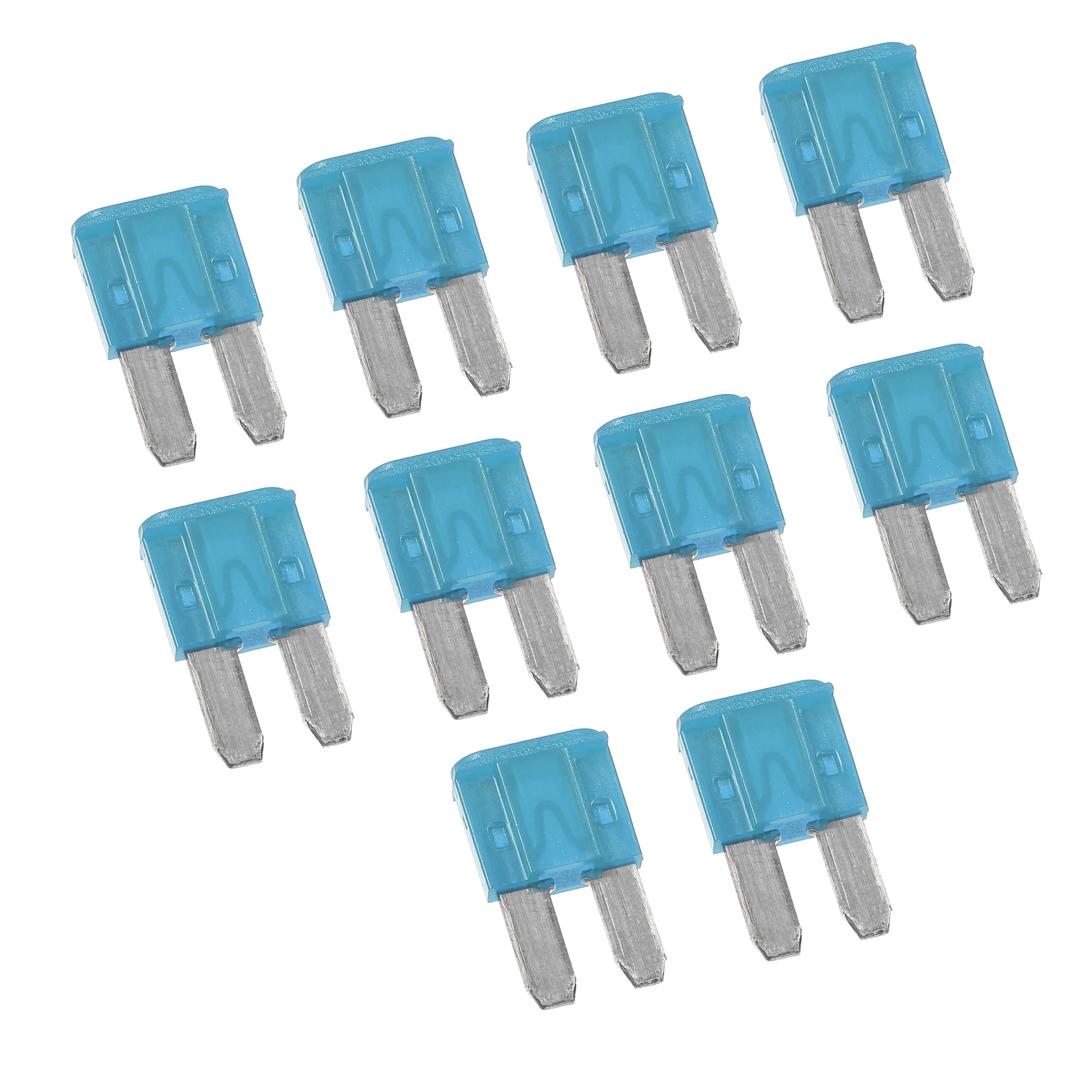 Unique Bargains 10pcs 15A 15Amp Car Mini Blade Fuses for Boat Truck RV