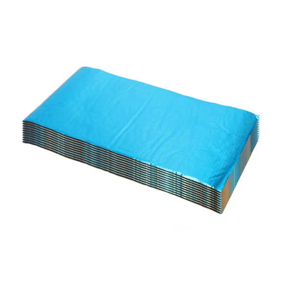 Unique Bargains 10pcs 197mil 5mm 0.87sqft Car Sound Deadening Mat Aluminum Foil Foam Heat Shield Material for Hood Fender and Boat Engine Cover 15.75"x7.87" Blue