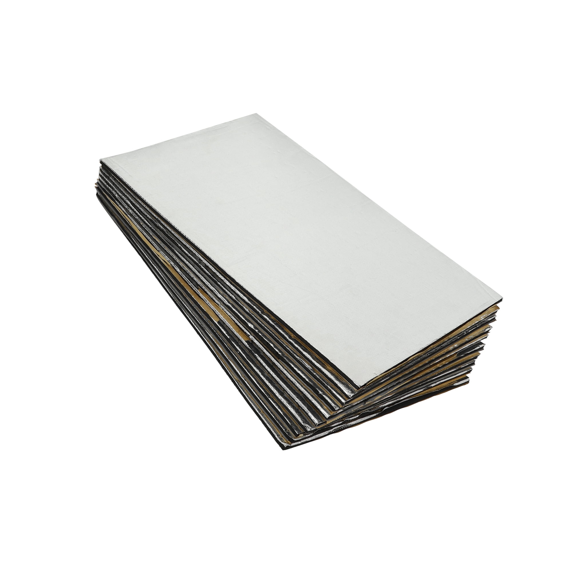 Unique Bargains 10pcs 256mil 10.6sqft Car Butyl Foam Heat Sound Damping Mat Pad
