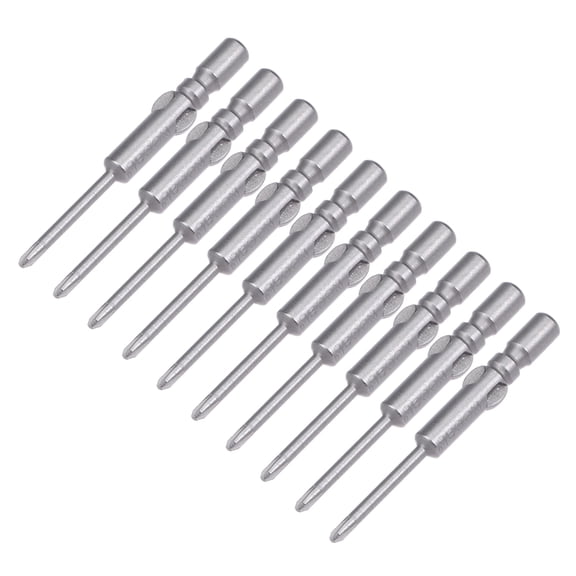 Unique Bargains 10pcs 4mm Shank 40mm Length 1.6mm PH00 Magnetic S2 Screwdriver Bits