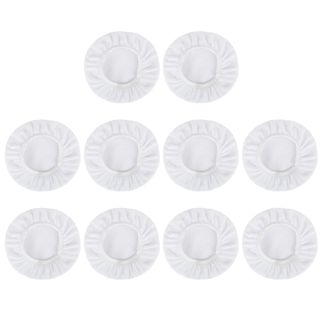 Unique Bargains 10pcs 5-6" White Soft Microfiber Car Wax Polishing Bonnet Pad
