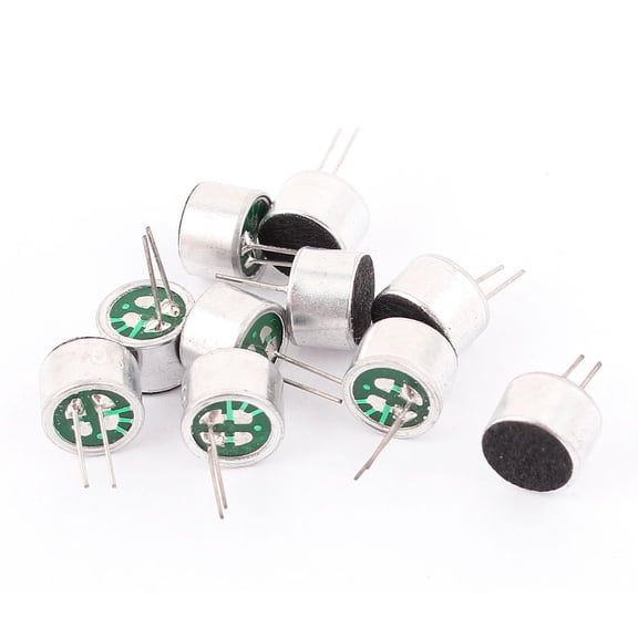 Unique Bargains 10pcs 9mm x 7mm Through Hole MIC Electret Microphone Condenser Pickup